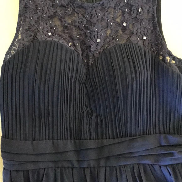 Long navy blue gown - Picture 4 of 5